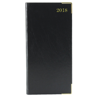EXECUTIVE DIARY SLIM WEEK/VIEW 2018 BLK
