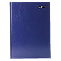 BLUE DESK A4 DIARY DAY/PAGE 2018