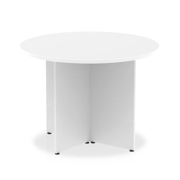IMPULSE 1000MM ROUND TABLE IN WHITE