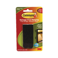 COMMAND PIC HANGING STRIPS L BLK PK4