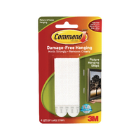 COMMAND PIC HANGING STRIPS LARGE PK4