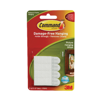 COMMAND HANGING STRIPS SMALL PK4