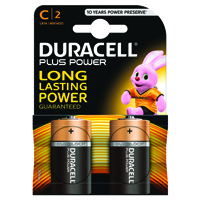 DURACELL PLUS SIZE C BATTERY PK2