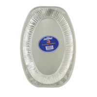 OVAL FOIL PLATTERS PK 3