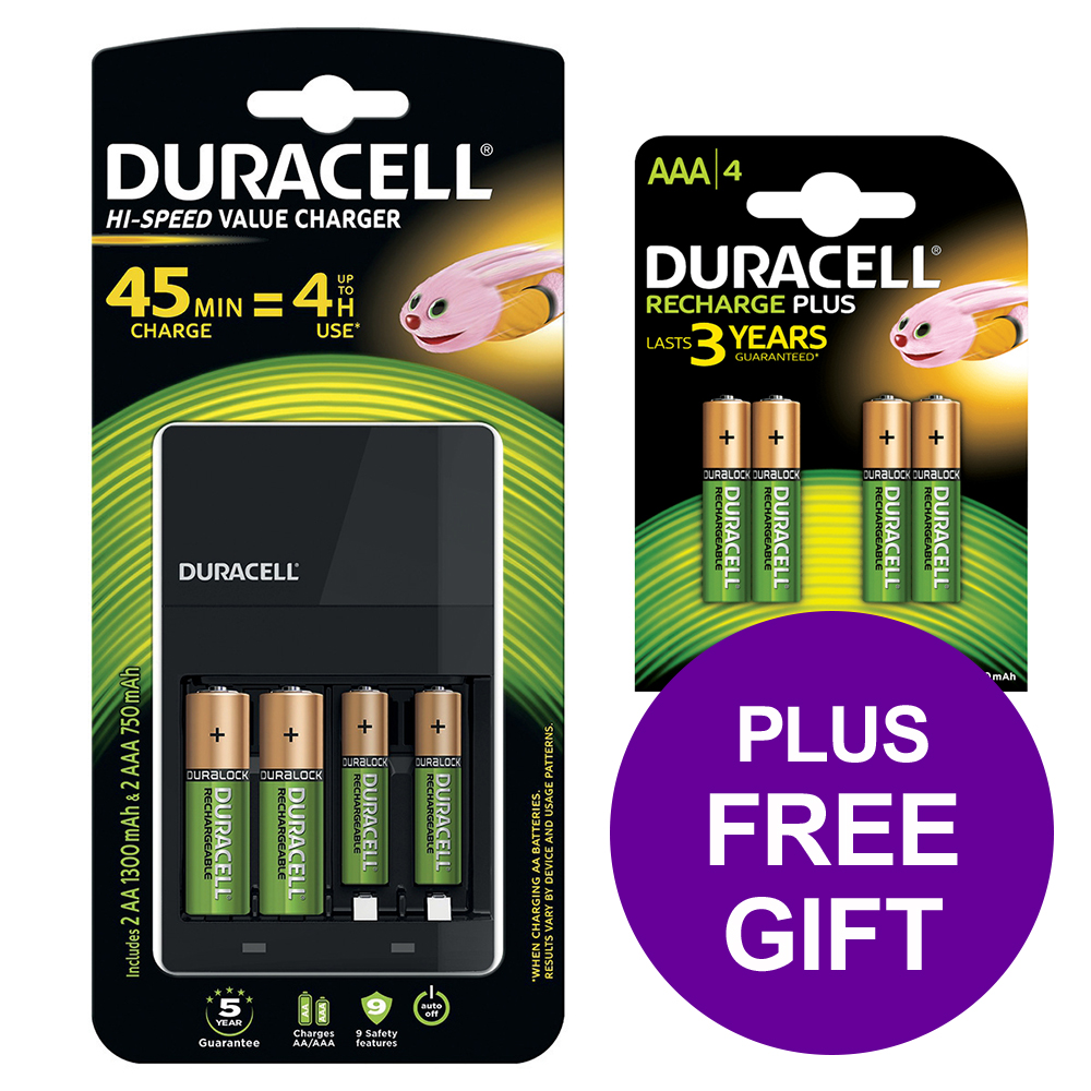 DURACELLCHARGER&FREEAAABATTERIES APR6/19