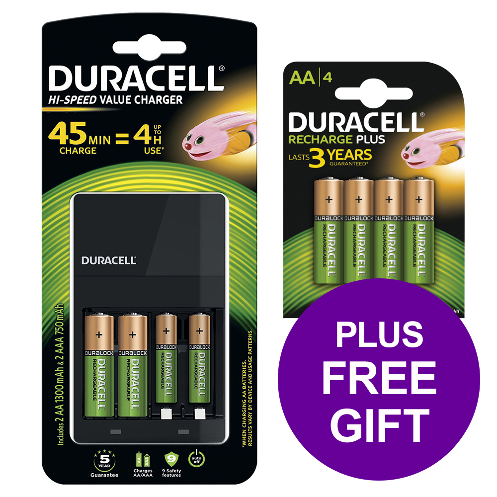 DURACELLCHARGER&FREE AABATTERIES APR6/19