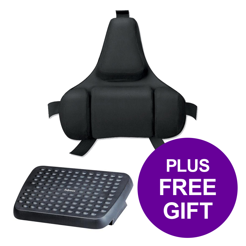 FELLOWES BACKSUPPORT&FREEFOOTRESTAPR6/19