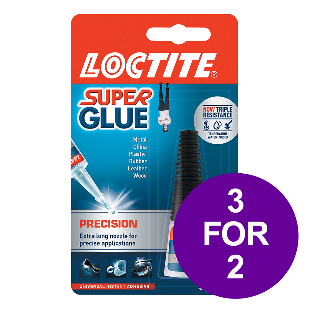 LOCTITE SUPERGLUE 5GBOTTLE 3FOR2 APR3/19