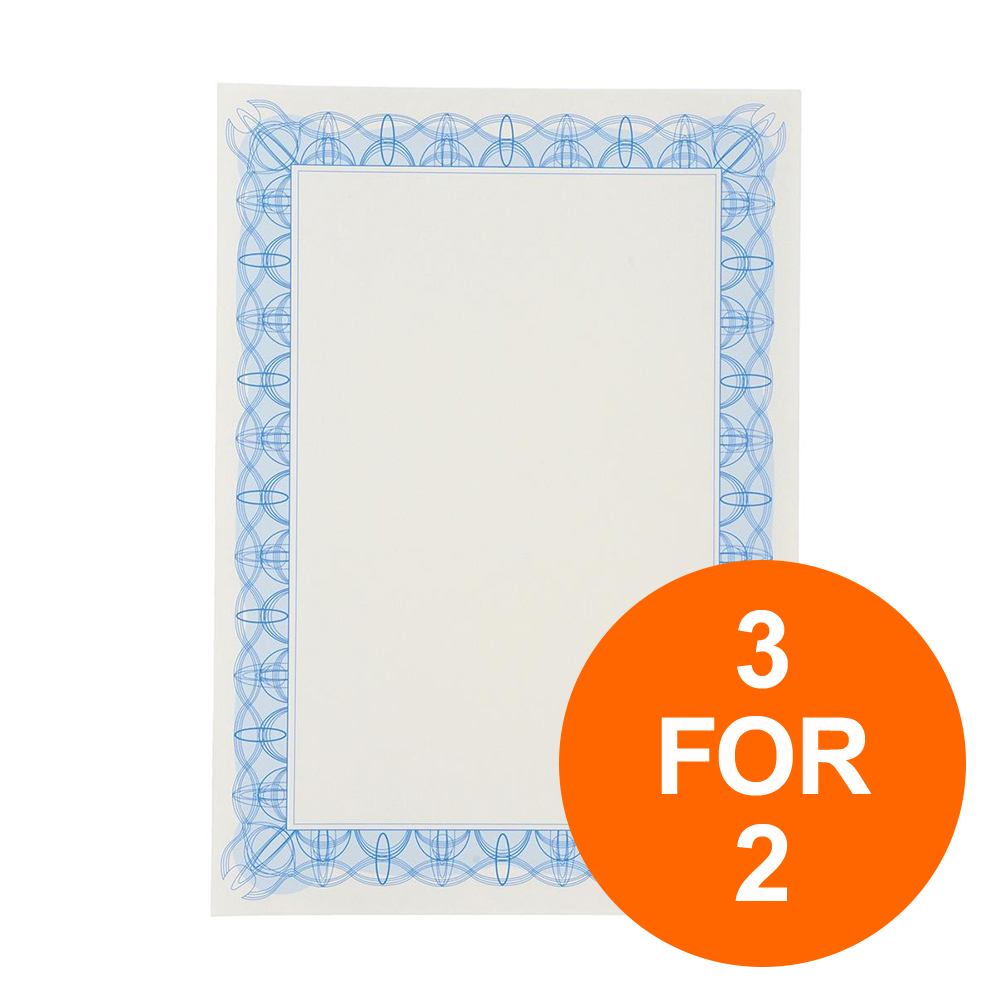 3FOR2CERTIFICATEPAPREFLEXBLUPK30JUL3/19