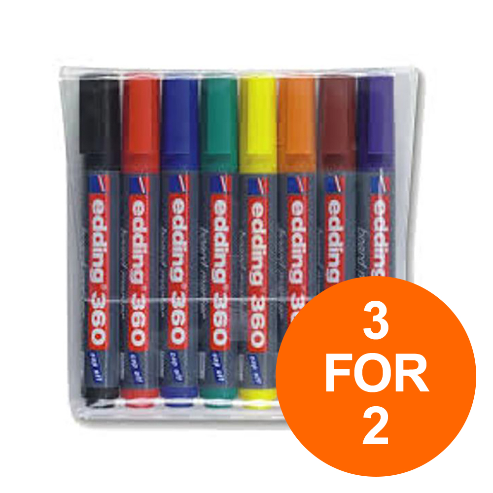 EDDING W/B MRKRBLT AST PK8 3FOR2 JUL3/19