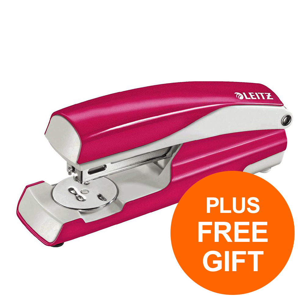 LEITZ STAPLER NEX PNK &FREEHPNCH JUL3/19
