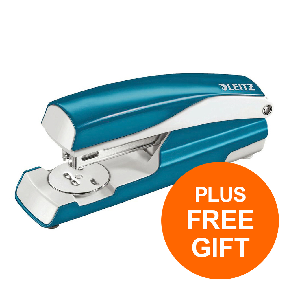 LEITZ STAPLER NEX BLU &FREEHPNCH JUL3/19