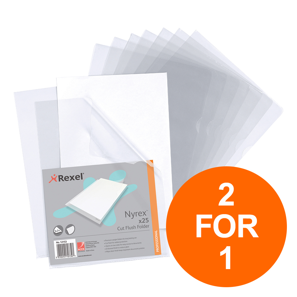 REXEL NYREX C/F FLDR A4CLR BOGOF JUL3/19
