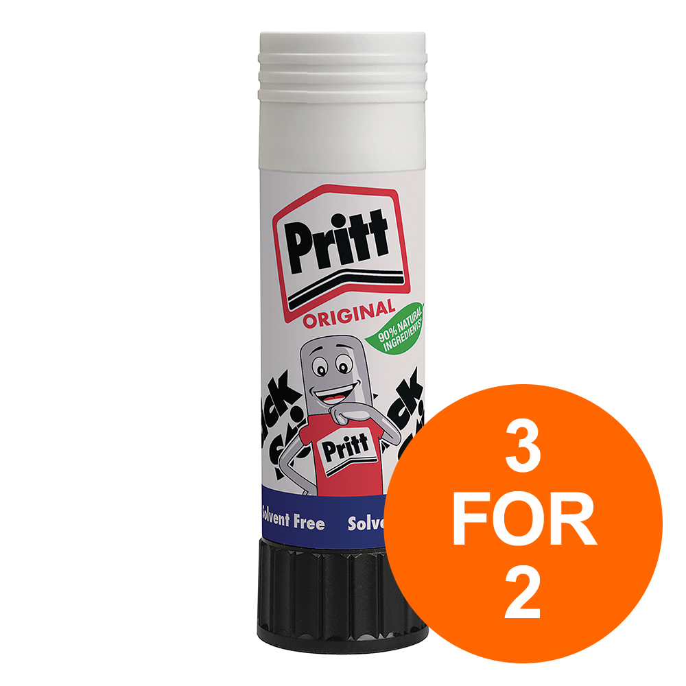 PRITT STICK LARGE 43G 3FOR2 JUL3/19