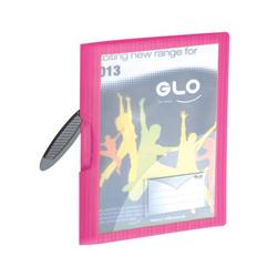 GLO REPORT FILES W/CLIP PINK