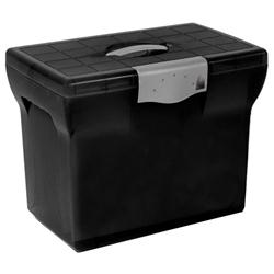 PLASTIC FILE BOX A4 BLACK