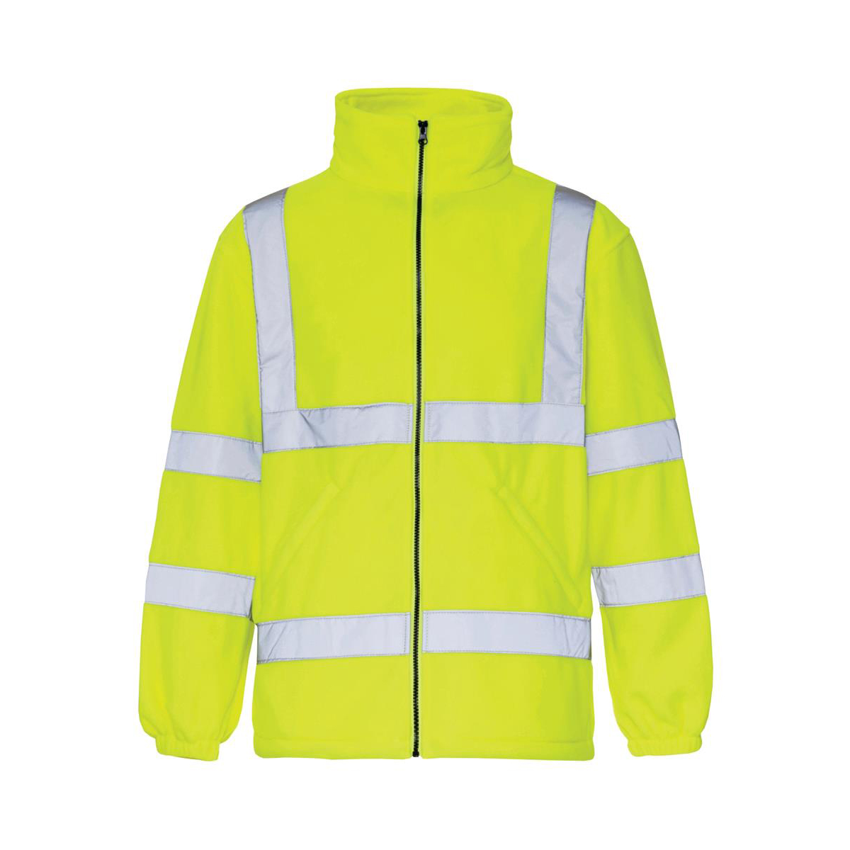 )HI VIS FLEECE JACKET YELLOW LARGE