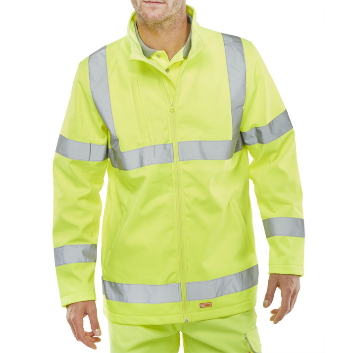 )SOFT SHELL JKT SAT YELLOW XL EN20471