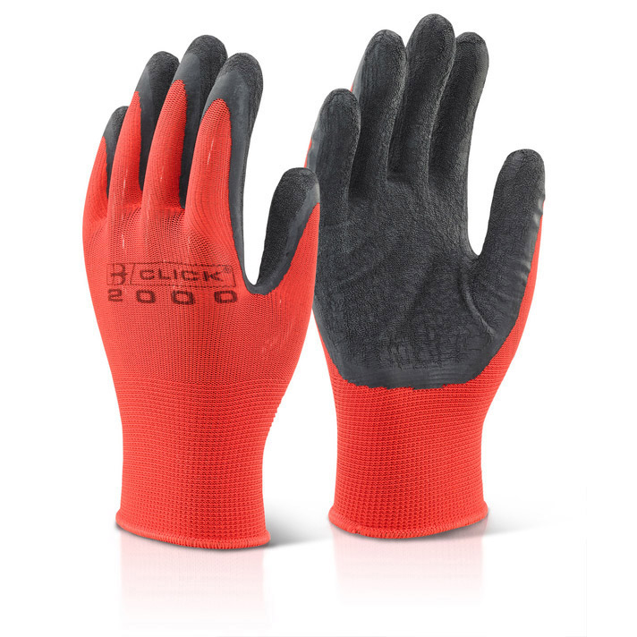 )M/P BLACK LATEX POLY GLOVE MED
