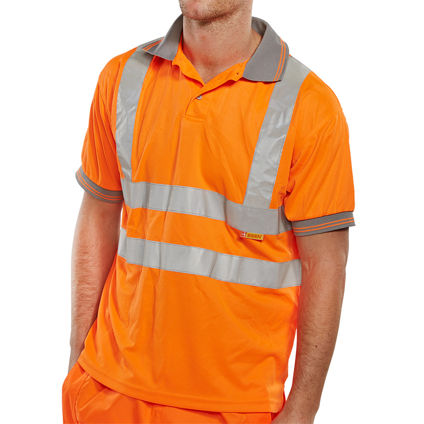 )BSEEN EN ISO 20471 POLO ORANGE M