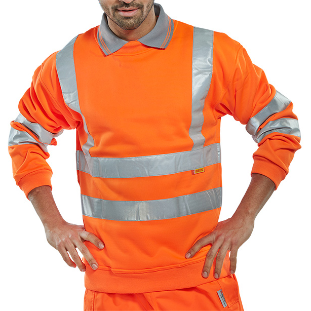 )SWEATSHIRT ORANGE HI-VIS XL