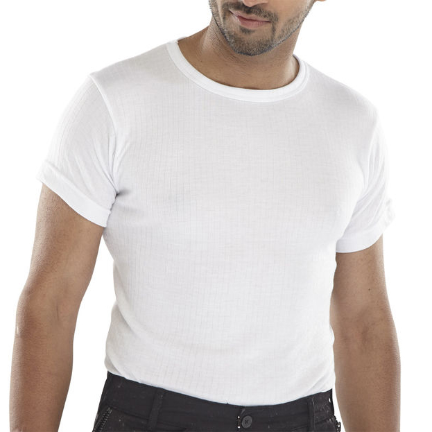 )THERMAL VEST SHORT SLV WHITE S