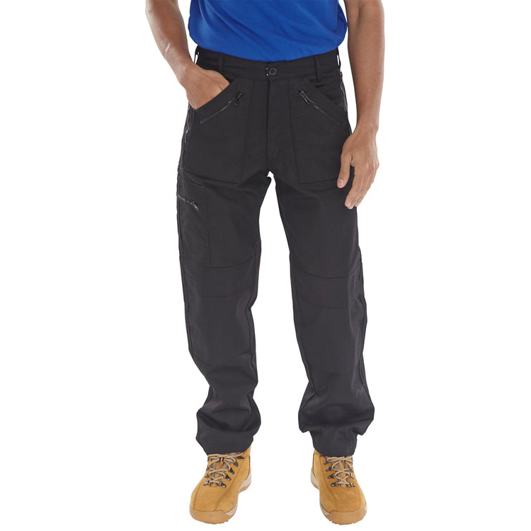 )ACTION WORK TROUSERS BLACK 48