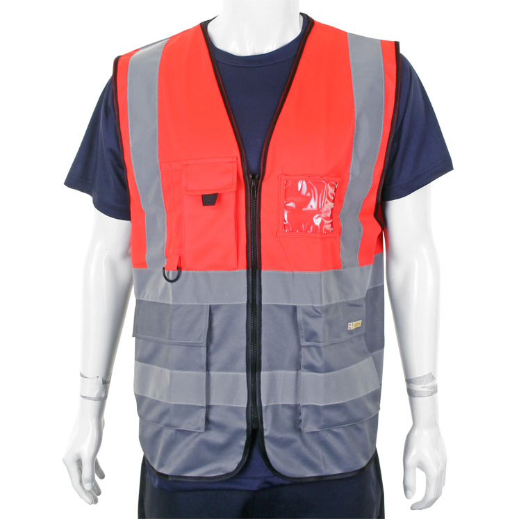 )TWO TONE EXECUTIVE W/COAT RED/GREY XL