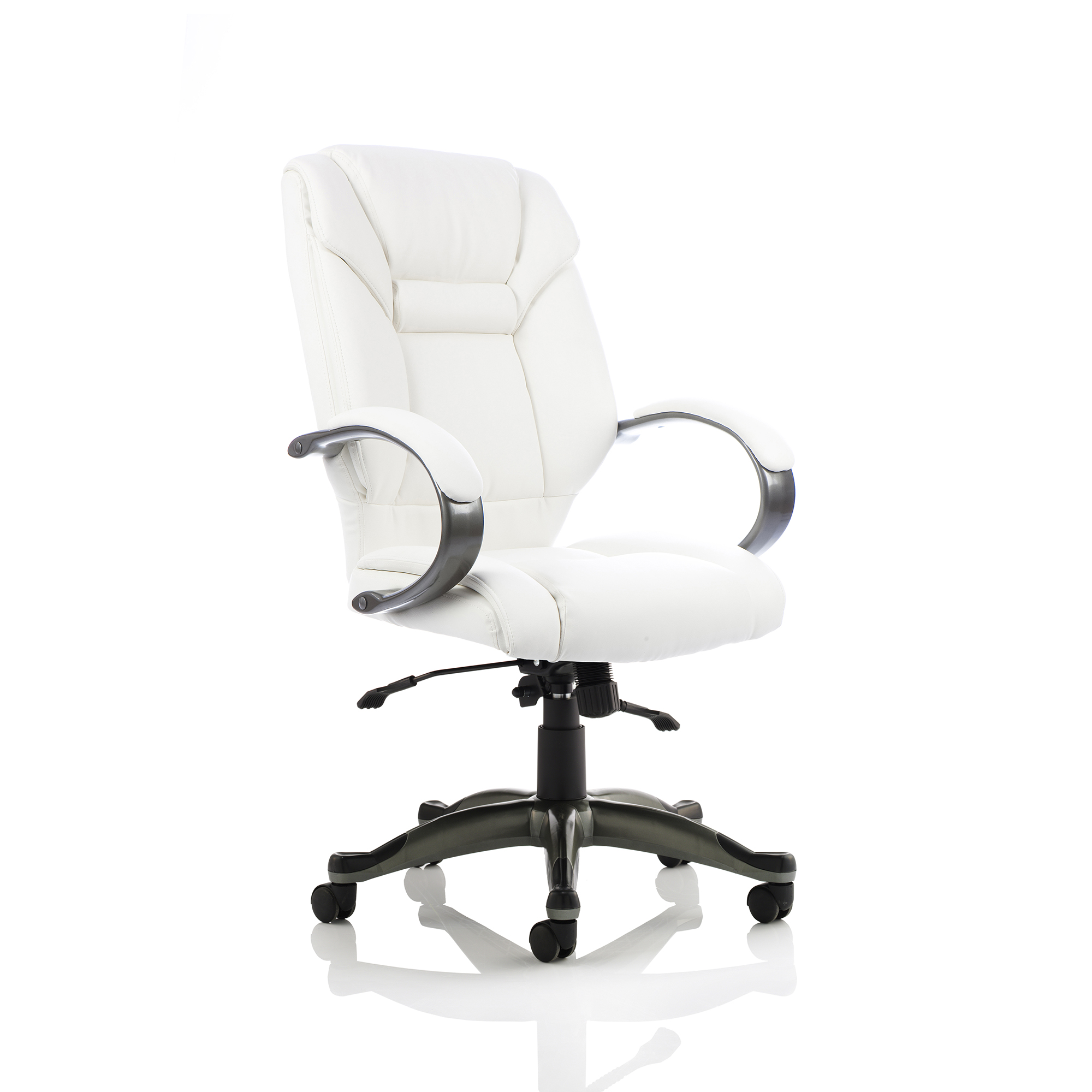 #TREXUS GALLOWAY EXEC CHAIR ARM WHT LTHR