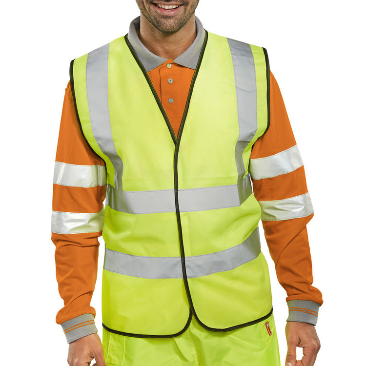 )BSEEN HI VIS WAISTCOAT SAT/YELL 7XL