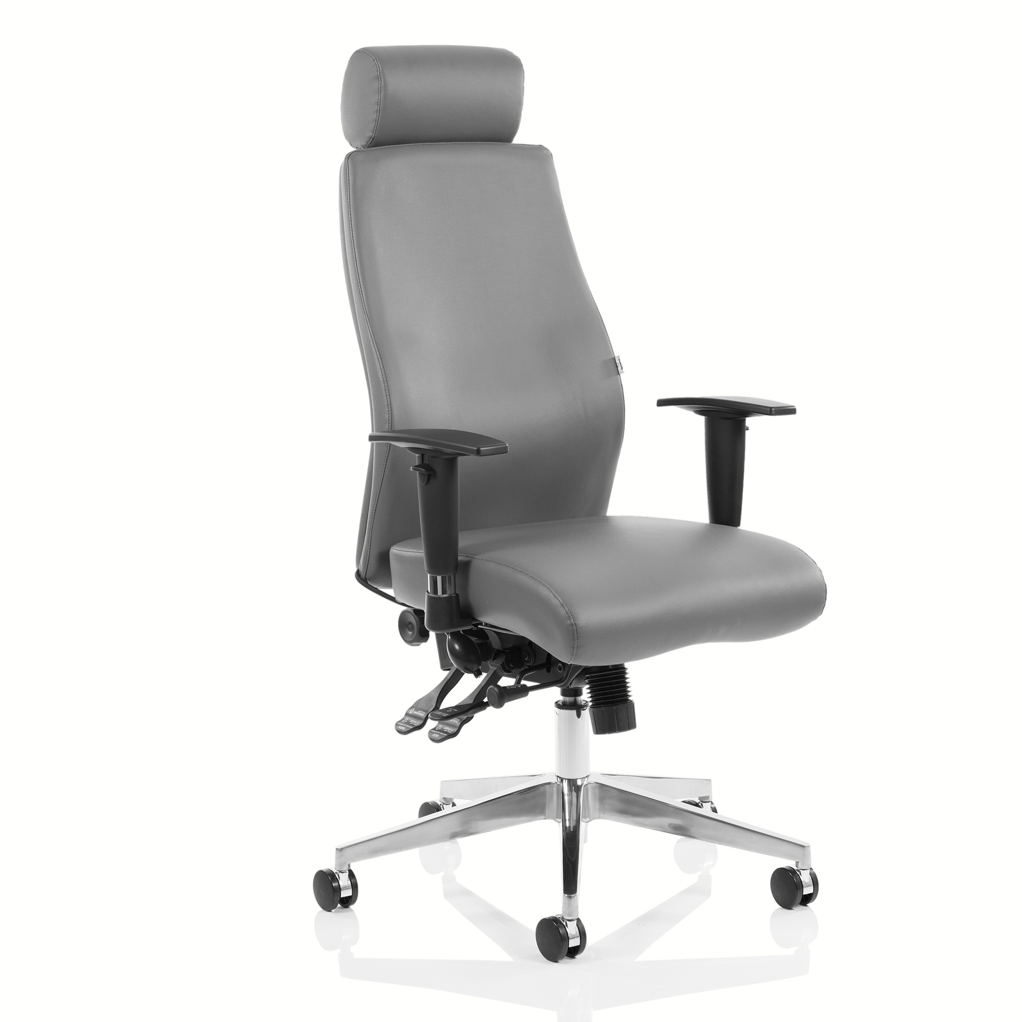 #ADROIT ONYX ERGO POSTUREHR ARM GREYLTHR