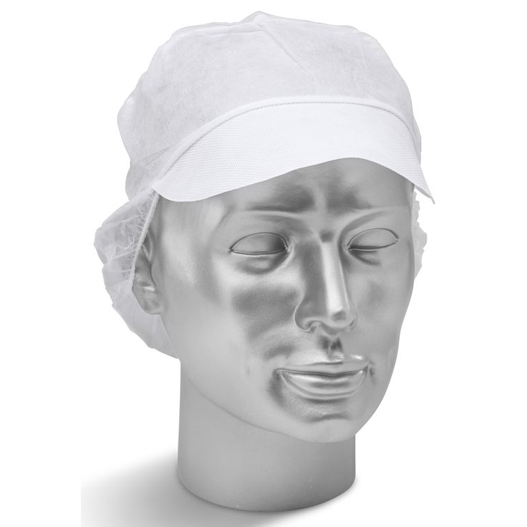 )DISPOSABLE SNOOD CAP WHITE PK 500