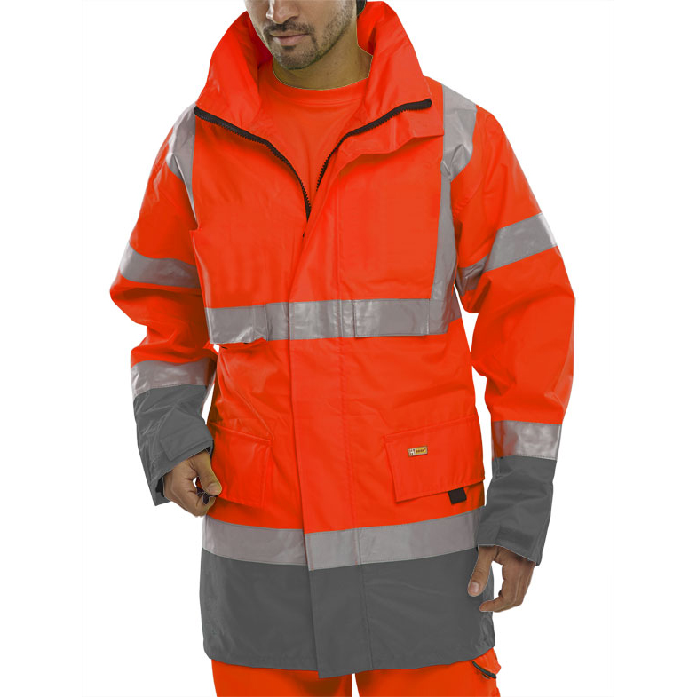 )BD109 RE/GY TRAFFIC JACKET LGE