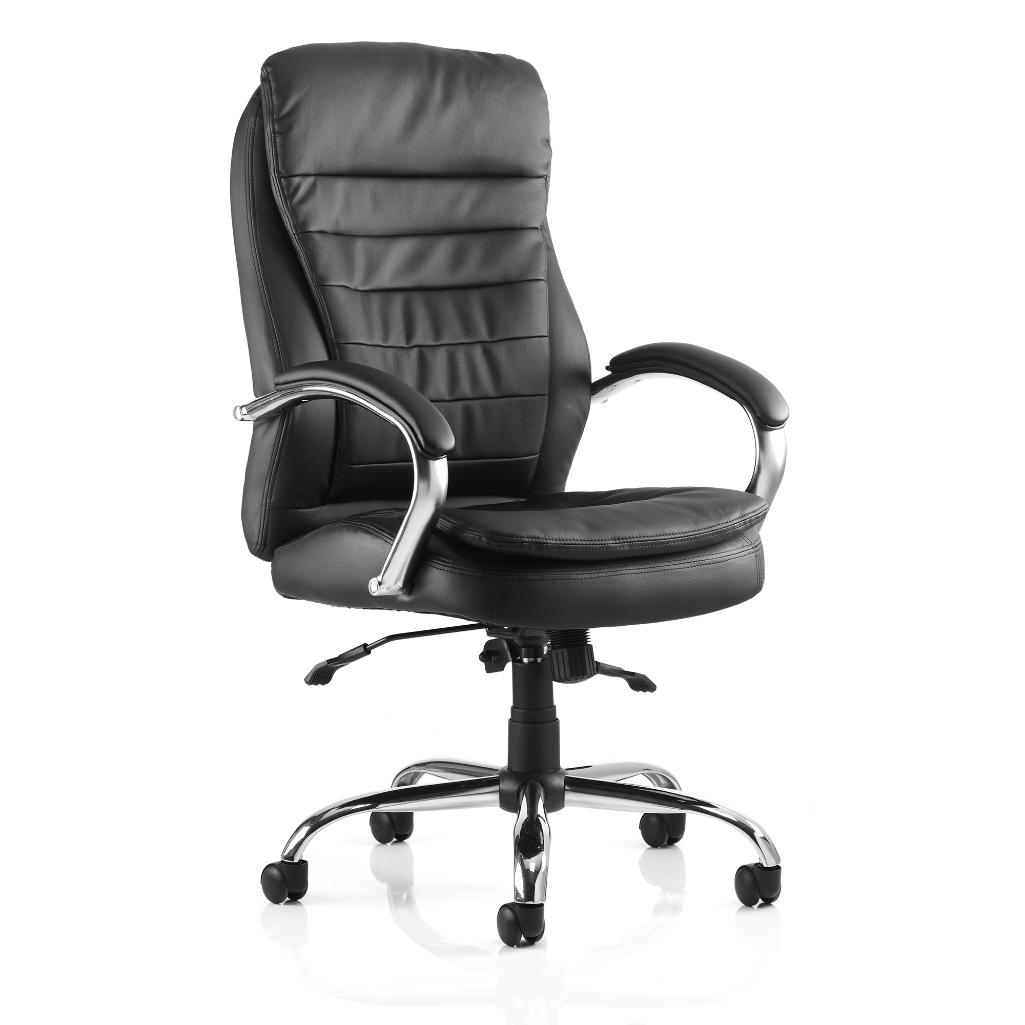 #TREXUS ROMEO EXEC FOLDCHAIR ARM BLKLTHR