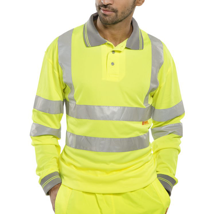 )BSEEN EN ISO 20471 LS POLO SAT/YELL S