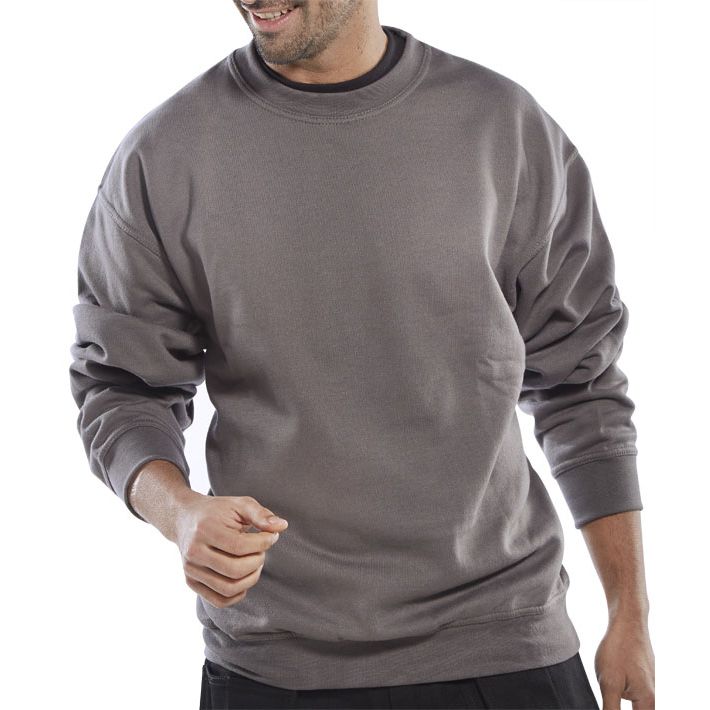 )CLICK P/C SWEATSHIRT GREY 4XL