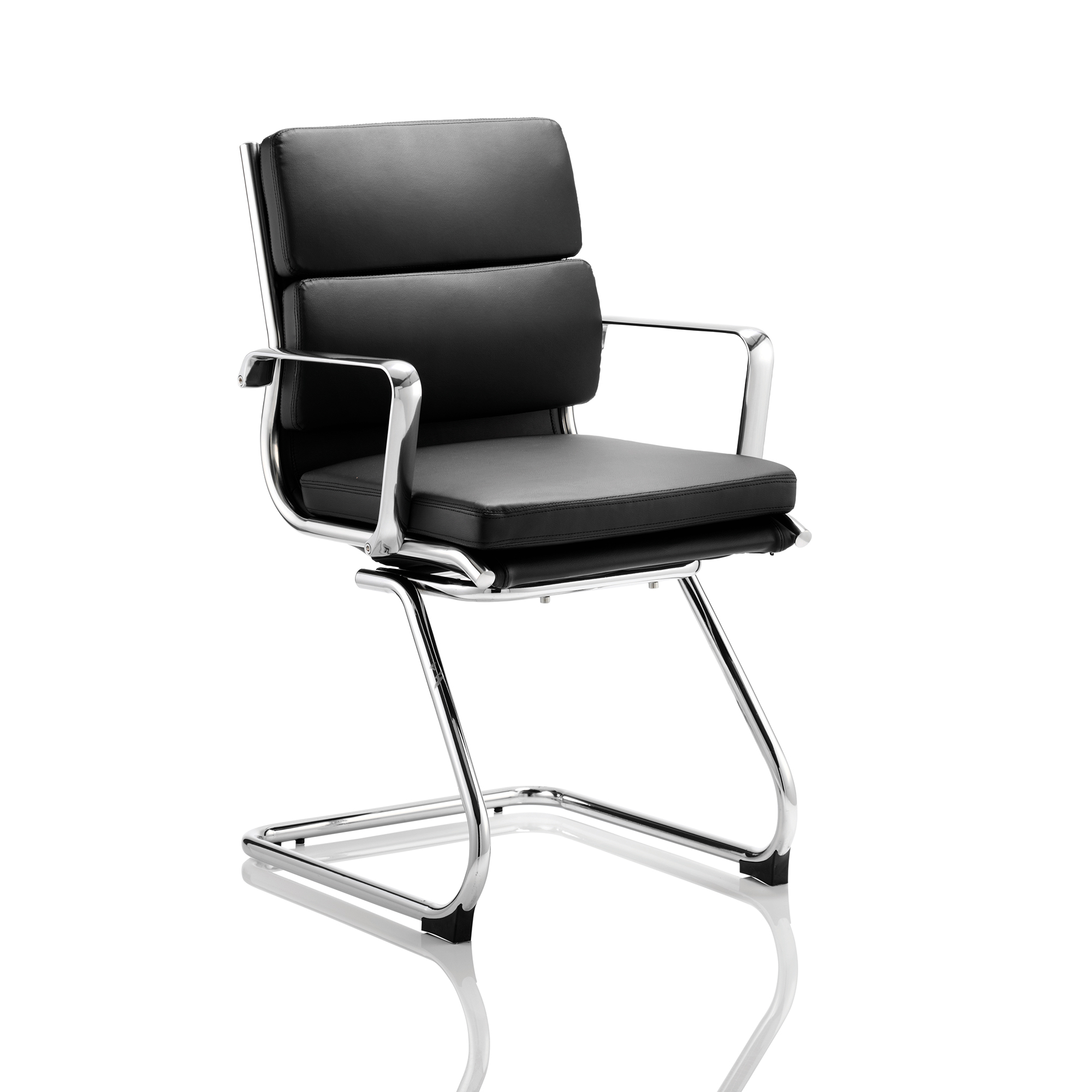 #SONIX SAVOY CANTCHAIR ARM BLK BONDLTHR