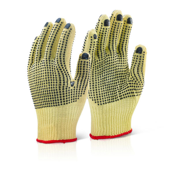 )KEVLAR GLOVE M/W DOTTED SZ 8
