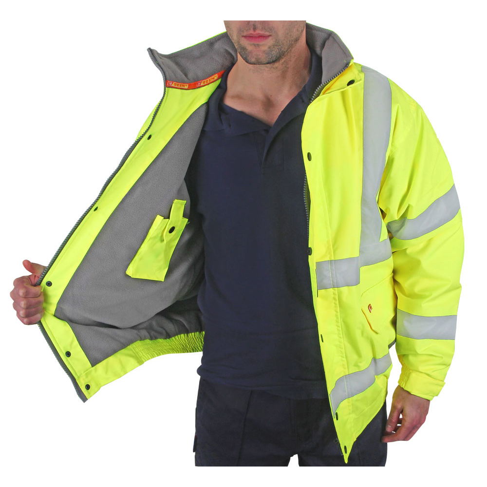 )BOMBER JACKET FLEECE LINED SAT YLW 2XL