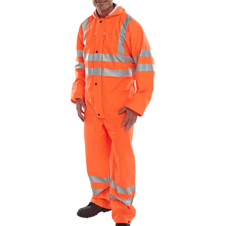 )BSEEN PU COVERALL ORANGE XL