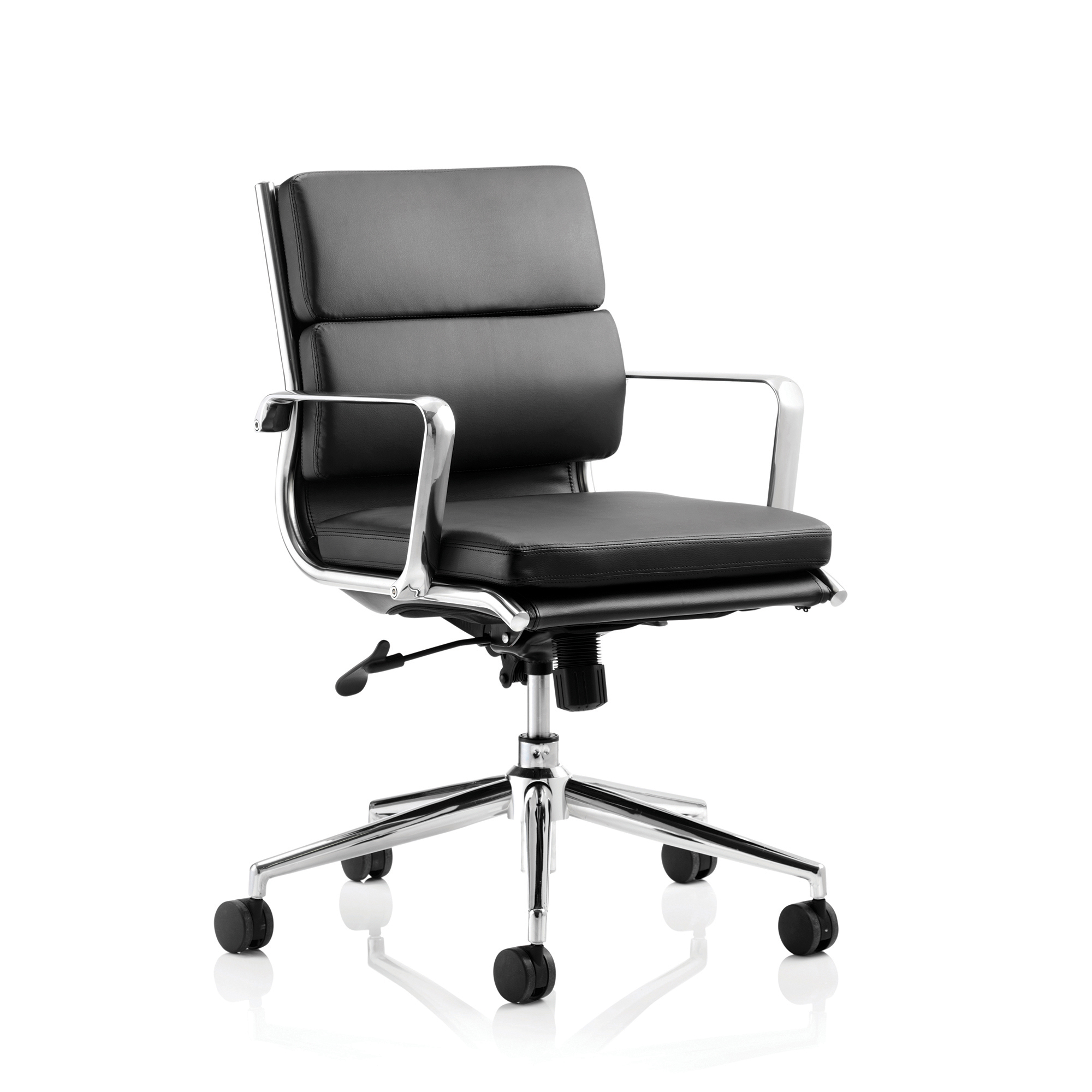 #SONIX SAVOY EXEC MBACK ARM BLKBONDLTHR