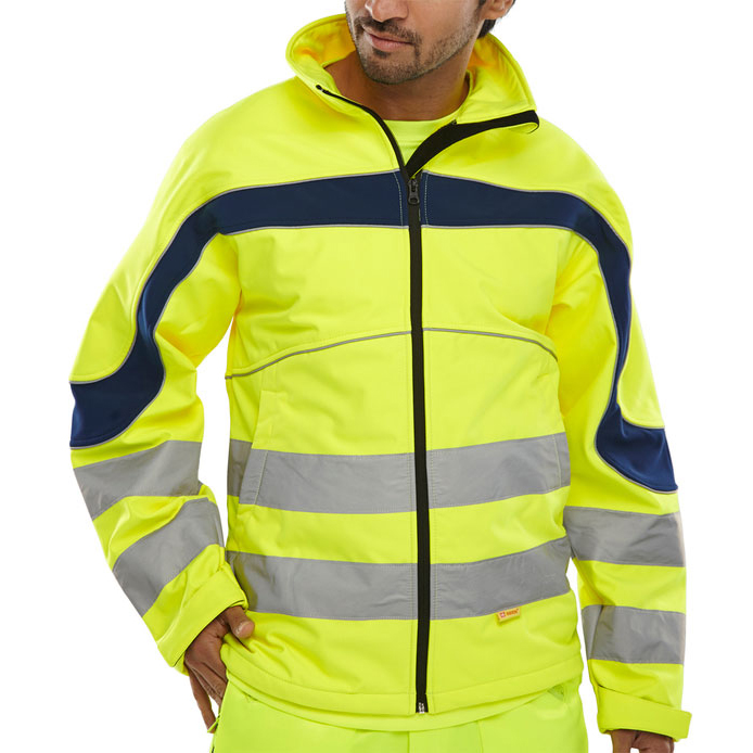 )ETON SOFT SHELL JACKET SAT/YELL 4XL