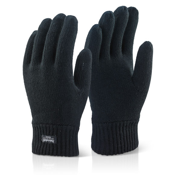 )LADIES THINSULATE GLOVE BLACK 5563