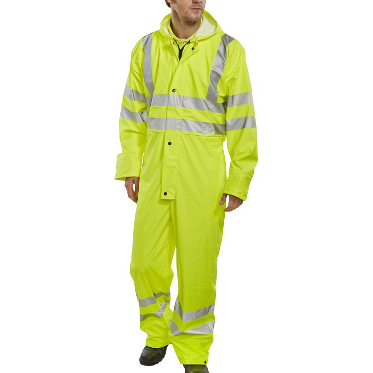 )BSEEN PU COVERALL SAT/YELL 4XL