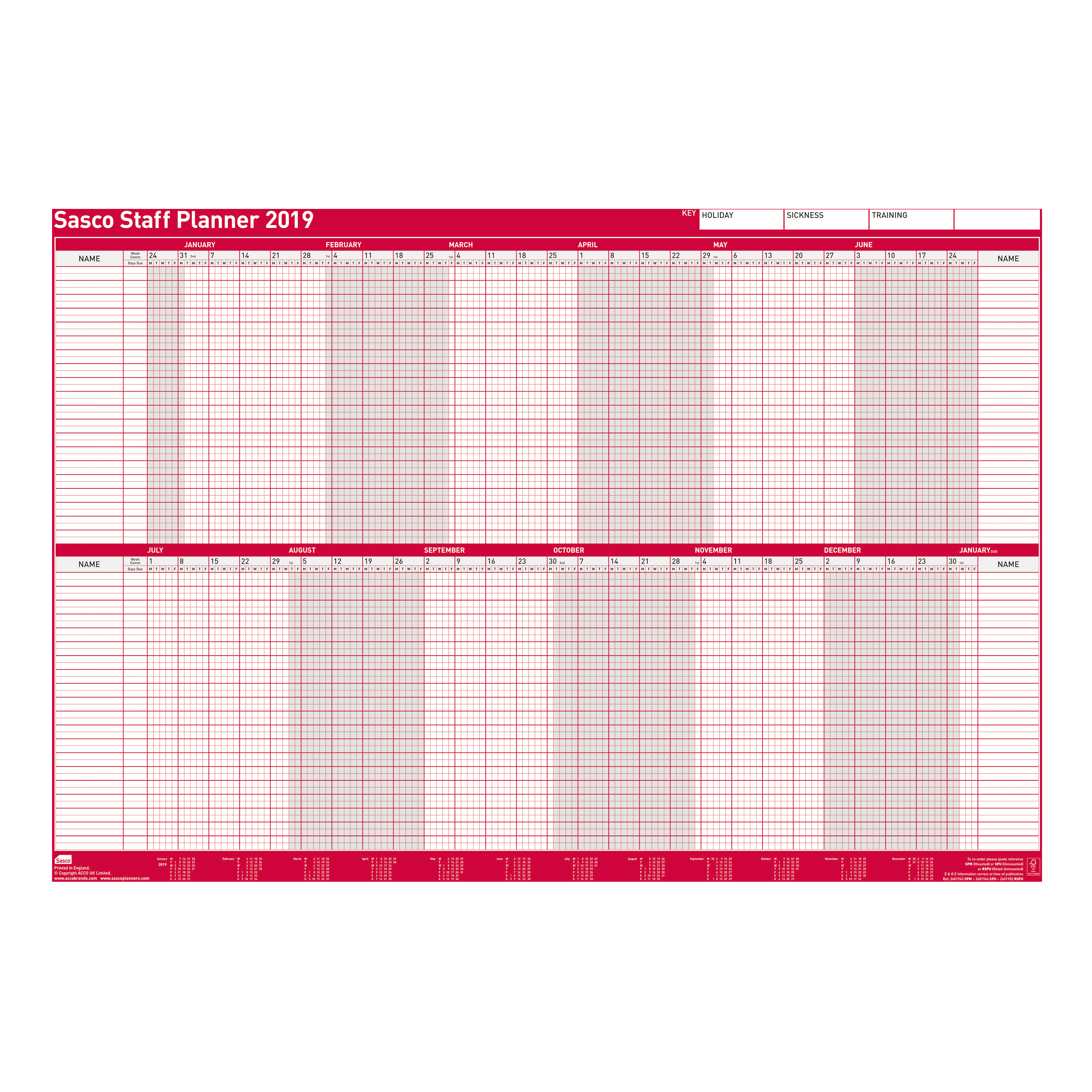 SASCO 2019 STAFF PLANNER MTD