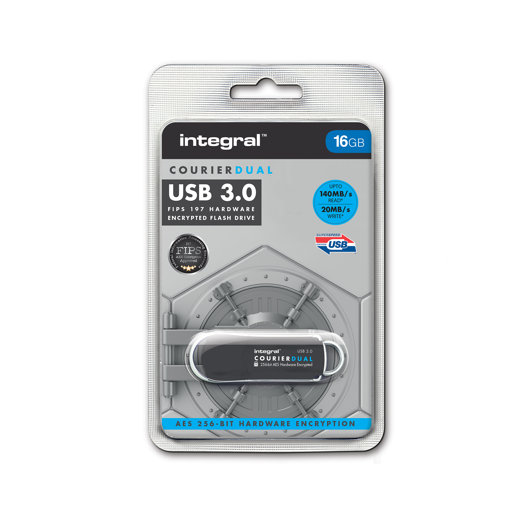INTEGRAL COURIER DUALUSB30 FIPS197 16GB