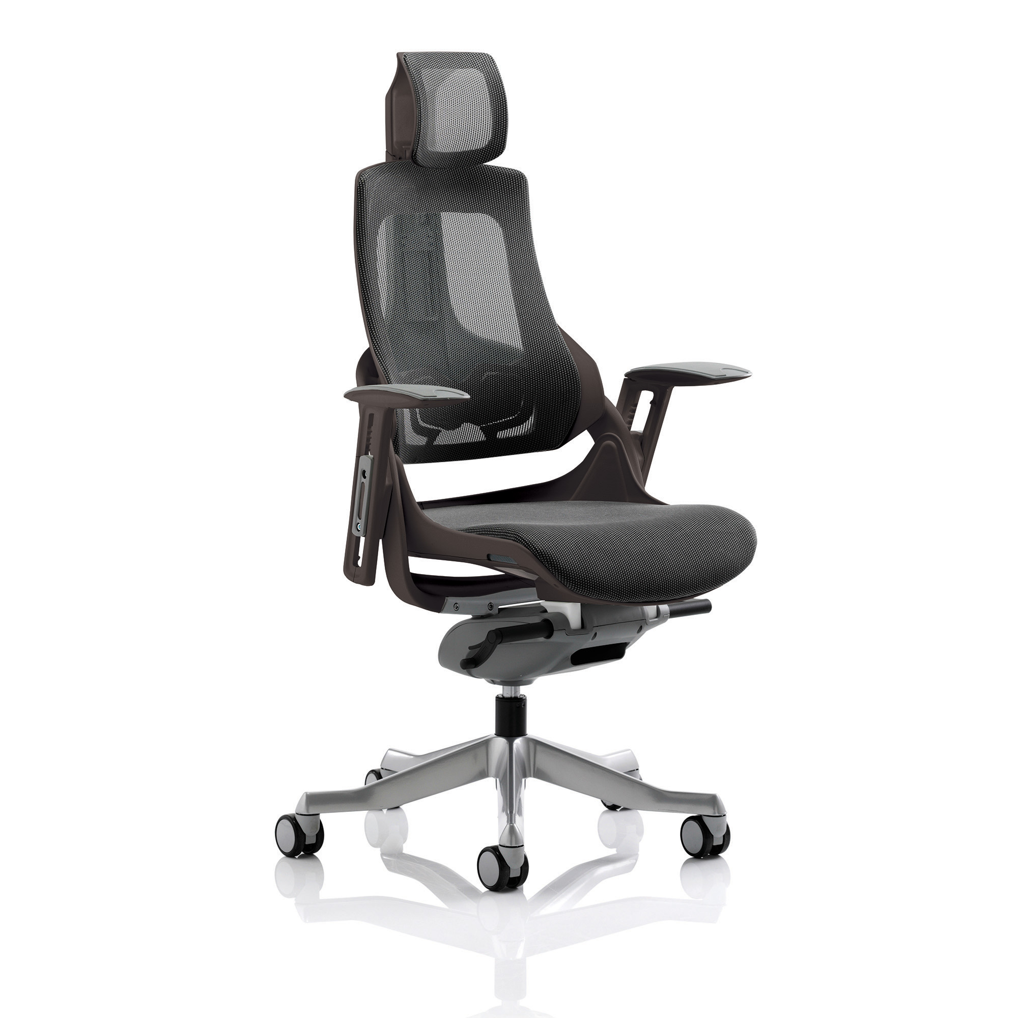 #ADROIT ZURE EXEC CHAIR HR CHARMESH/BLK