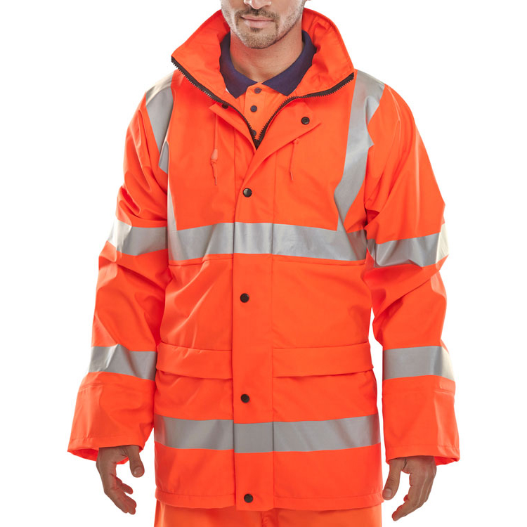 )BSEEN PU JACKET ORANGE 2XL