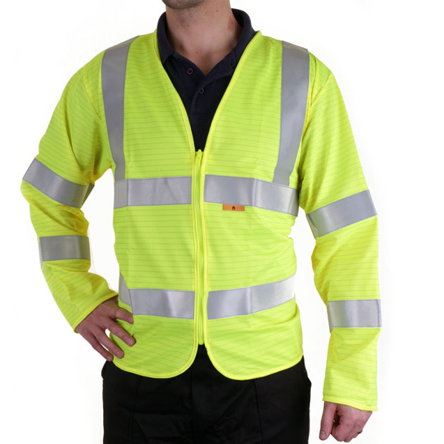 )BSEEN FR LS SLV JERKIN HI-VIS S/YEL 5XL