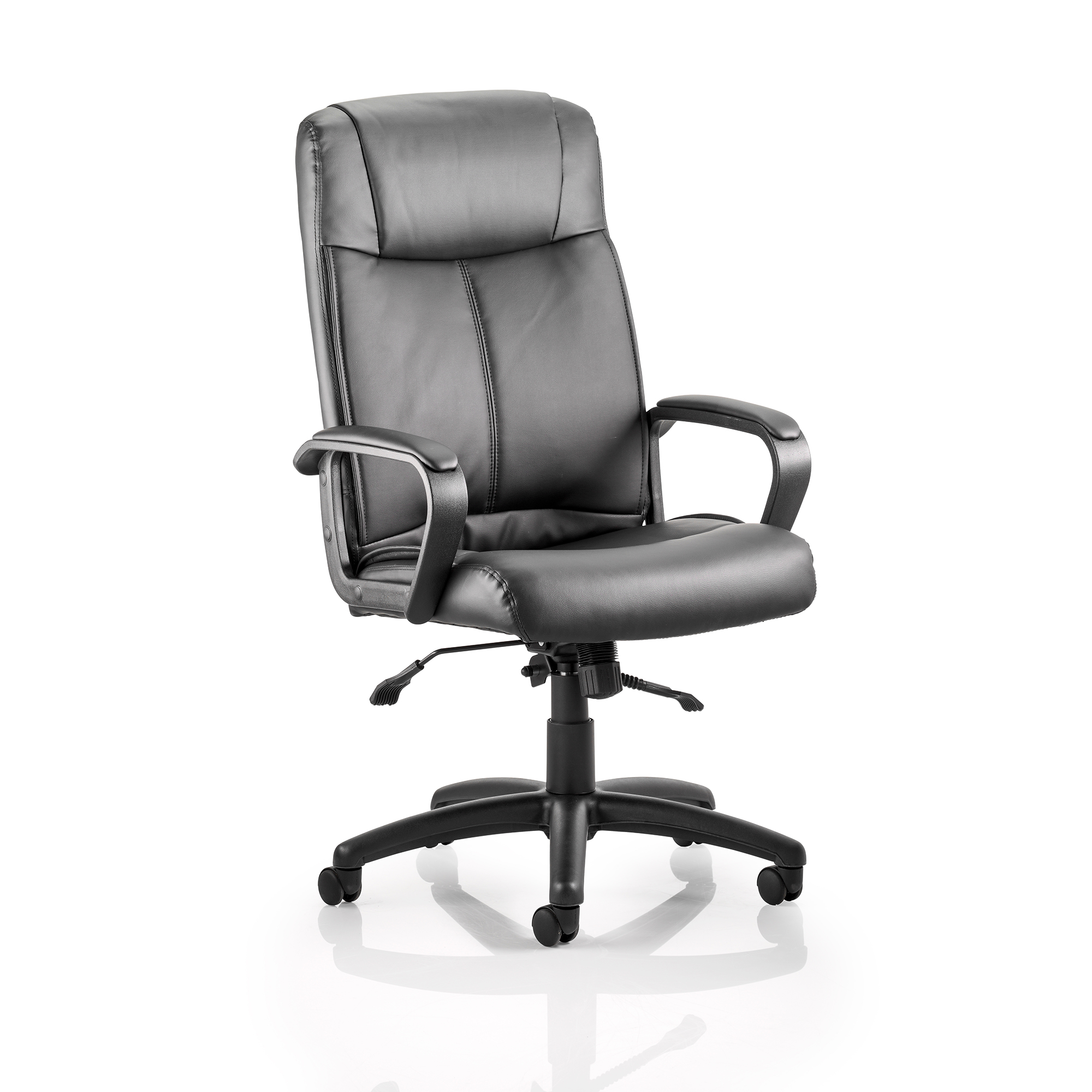 #TREXUS PLAZA EXEC ARM BLK BONDED LTHR
